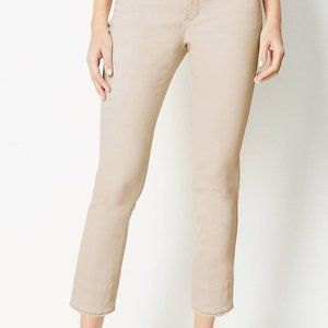 NWT $79 J.Jill authentic fit fringe cropped jeans 12 TALL 12T